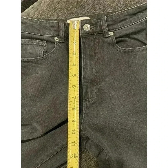 Something Navy High Waisted Bell Bottom Jeans Flare Bootcut Washed Black Denim 4 - Picture 11 of 12